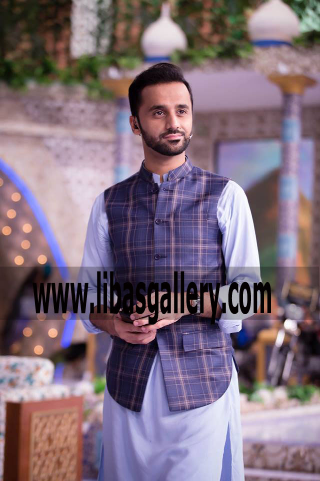 Order Designer Waist coat on discounted price with kurta pajama and shalwar kameez for men uk usa canada ksa